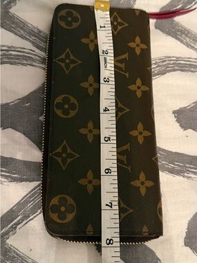 Louis Vuitton Monogram Canvas Zip Around Wallet in Brown and Gold